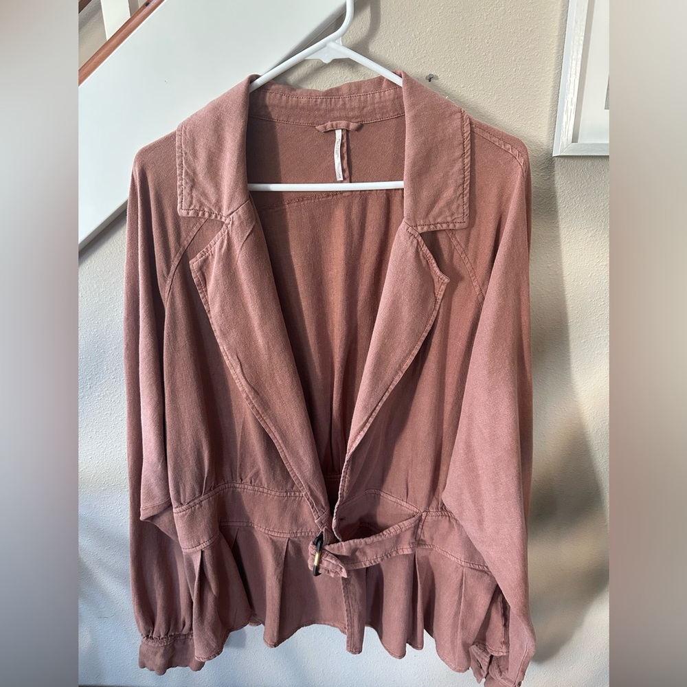 Free People Mauve Blazer in Large